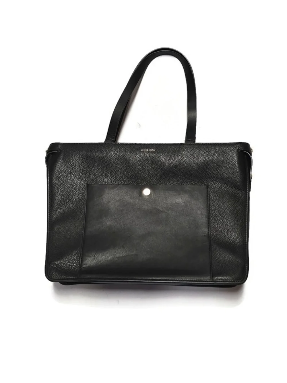 Louise Et Cie Laptop Bag Womens Large Black Leather Tote Zip Work Shoulder